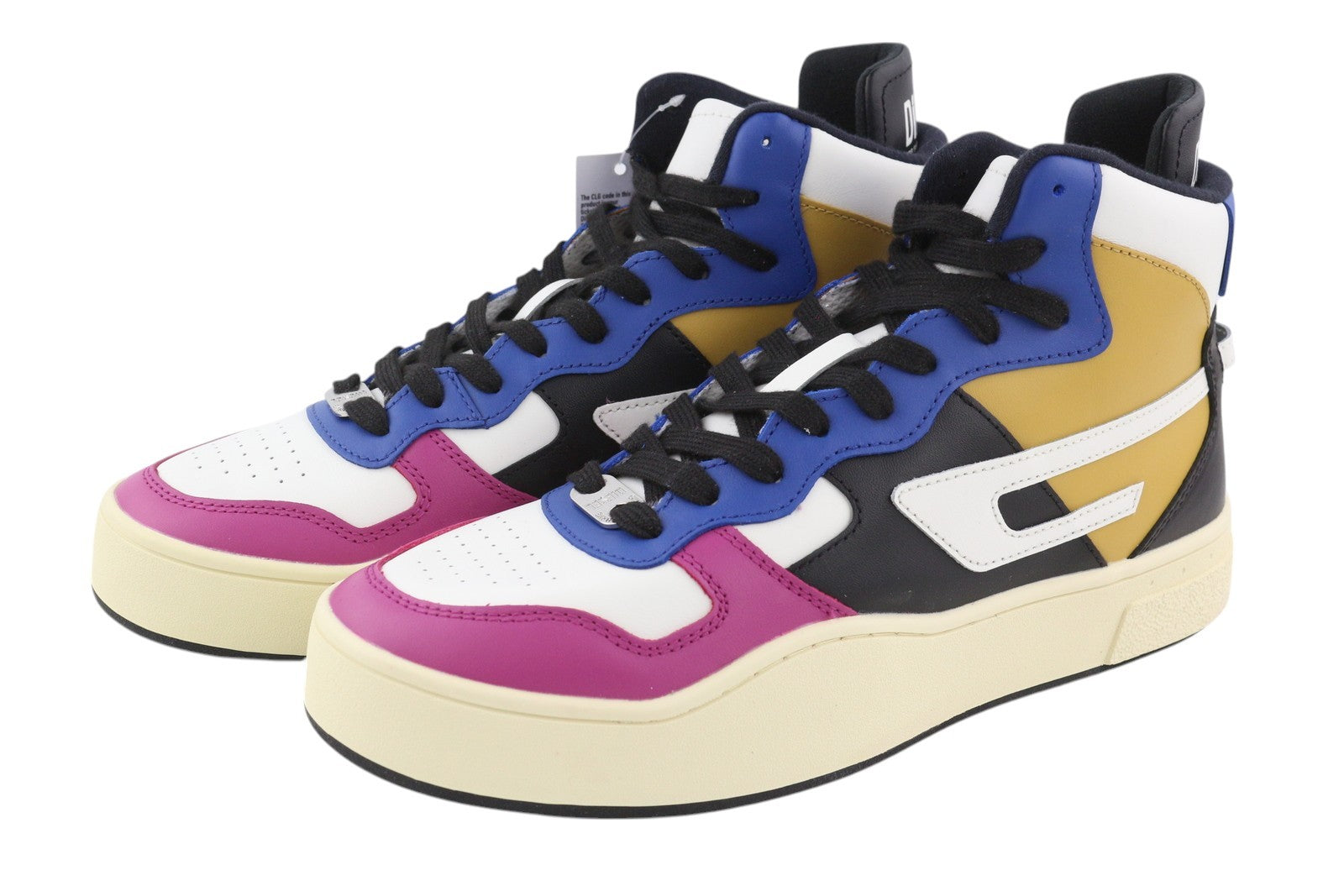 DIESEL S-Ukiyo Mid vyriški sportbačiai, EU44, karvės odos, spalvingi, suvarstomi, RRP 195 € 