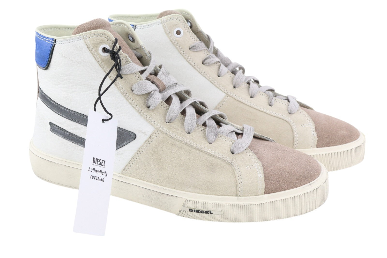 DIESEL S-Mydri ML vyriški sportbačiai, EU42, odiniai, šviesiai migdolinio atspalvio, suvarstomi. Rekomenduojama kaina – 220 €. 