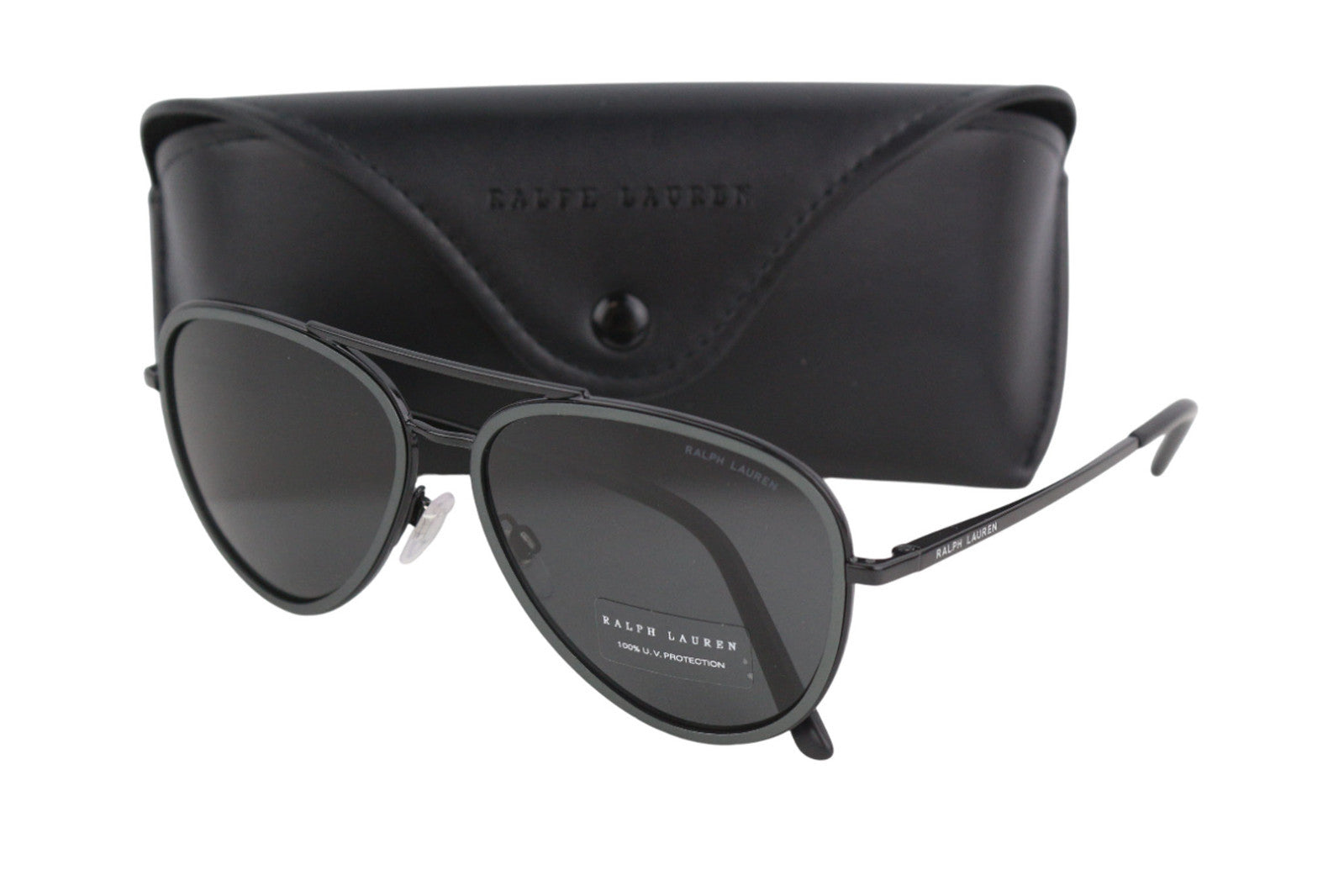 RALPH LAUREN vyriški akiniai nuo saulės 0RL7064, blizgantys juodi, su apsauga nuo UV spindulių, rekomenduojama mažmeninė kaina – 190 € 