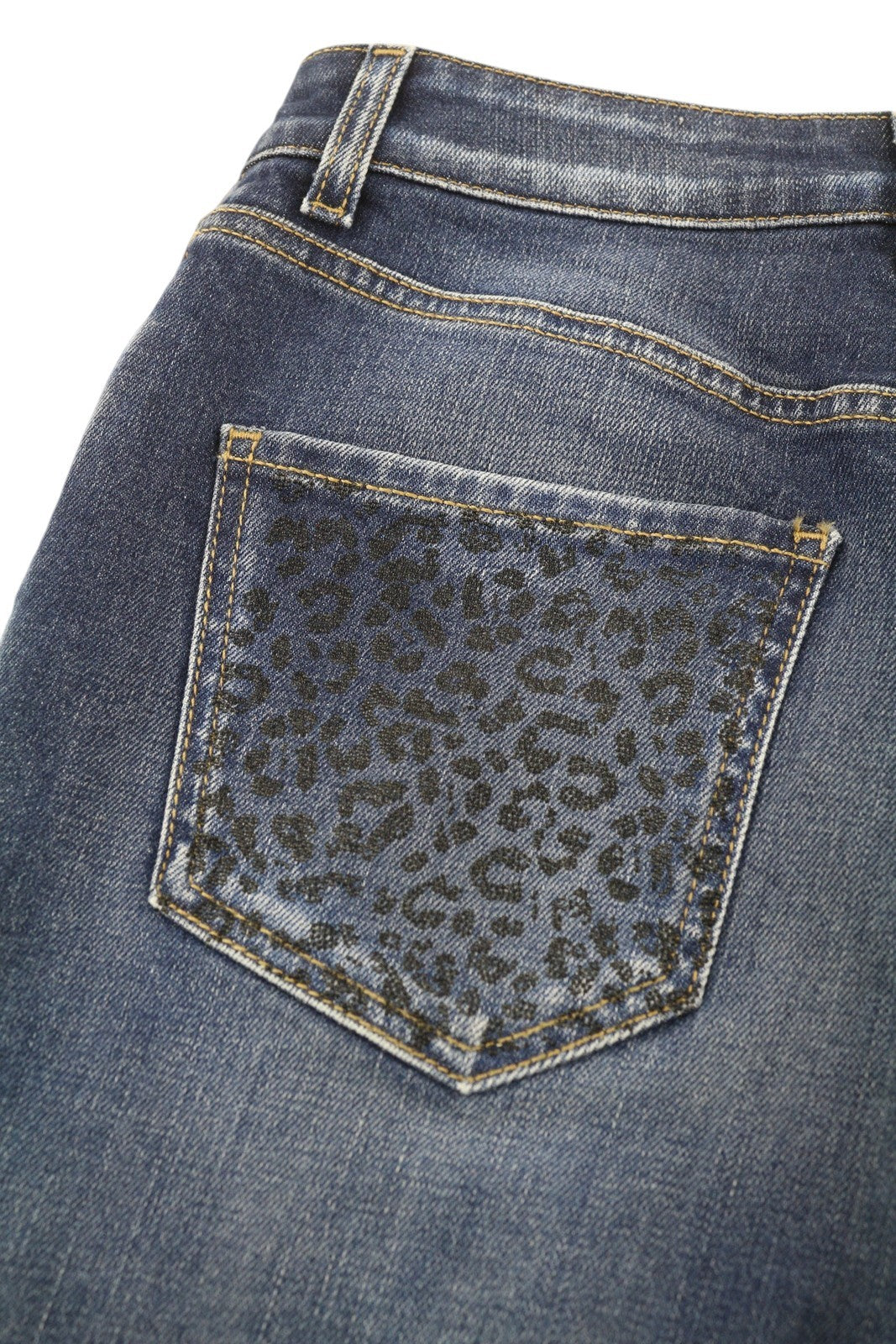 LIU JO New Microflair moteriški džinsai W28 Bootcut Fit Ankle Zip Washed Denim Blue 