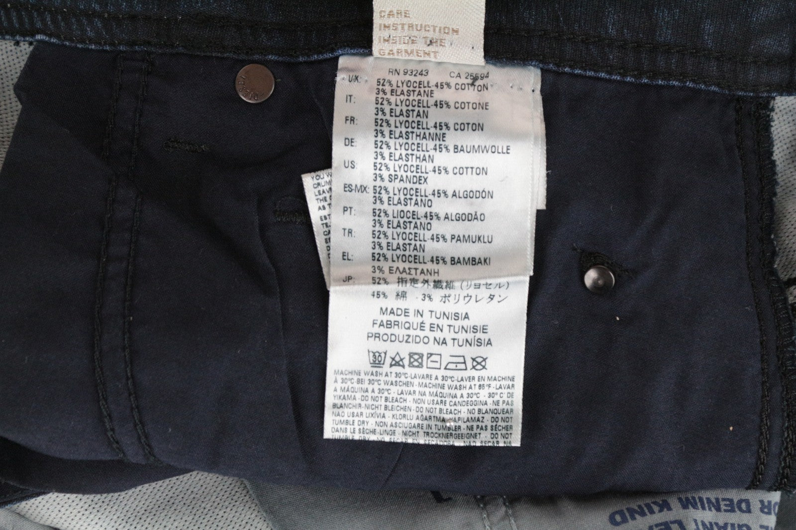 DIESEL Krooley CB-NE 0680B vyriški džinsai W36 Slim Carrot Sweat Jogg Fit Tamsiai mėlyni vaškuoti 