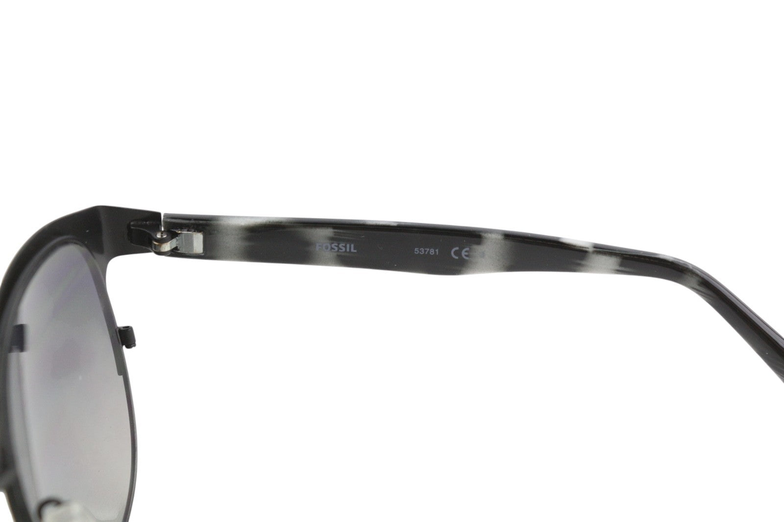 FOSSIL FW153 moteriški akiniai nuo saulės su raštuotu rėmeliu Fossil katės akių formos, 100 % apsauga nuo UV spindulių 