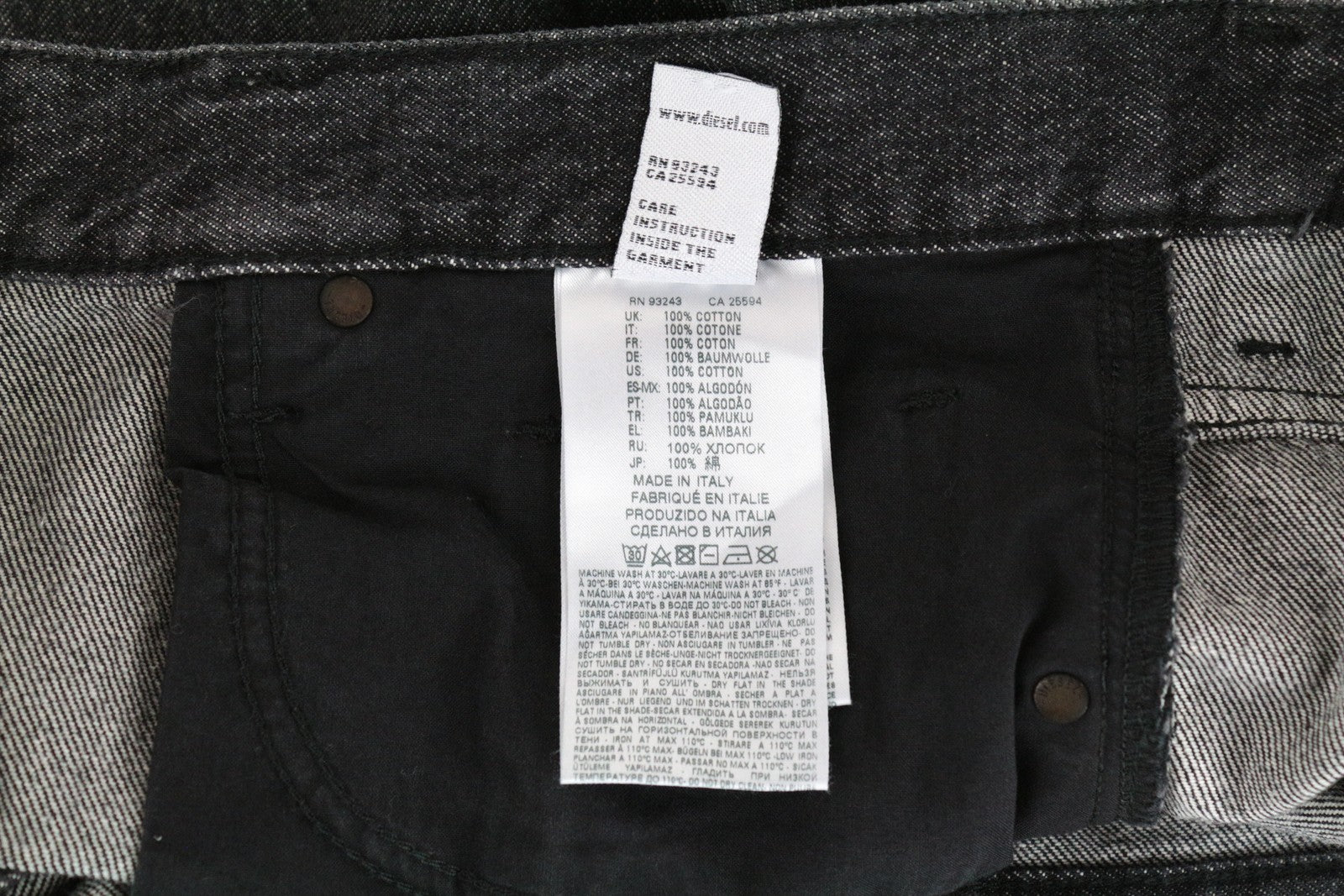 DIESEL Mharky 089AS vyriški džinsai W32 L32 Slim Skinny Fit, pilki, medvilniniai 