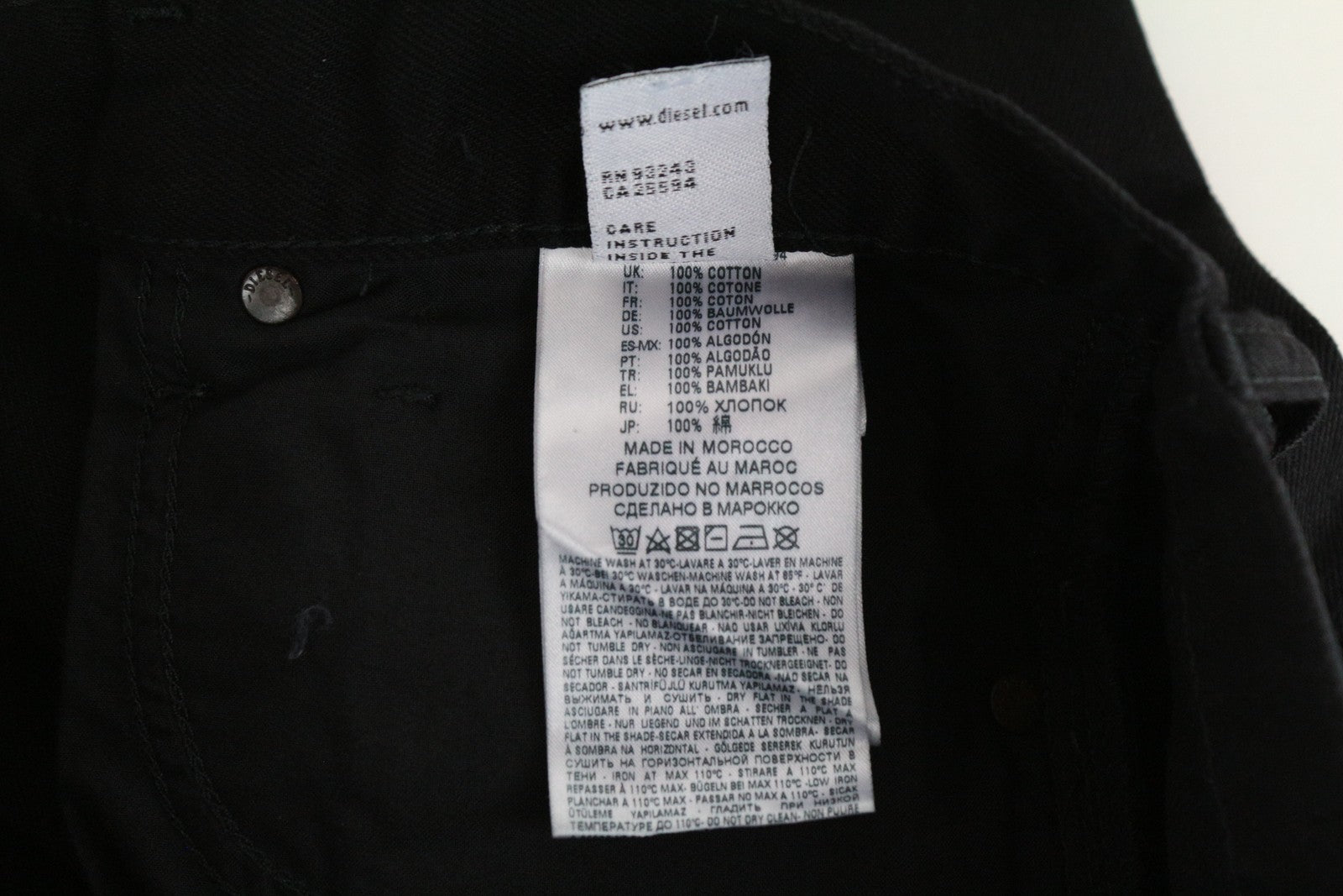 DIESEL Mharky 084WR vyriški džinsai W28 L30 aptempti, ploni, aptempti, juodi, medvilniniai 