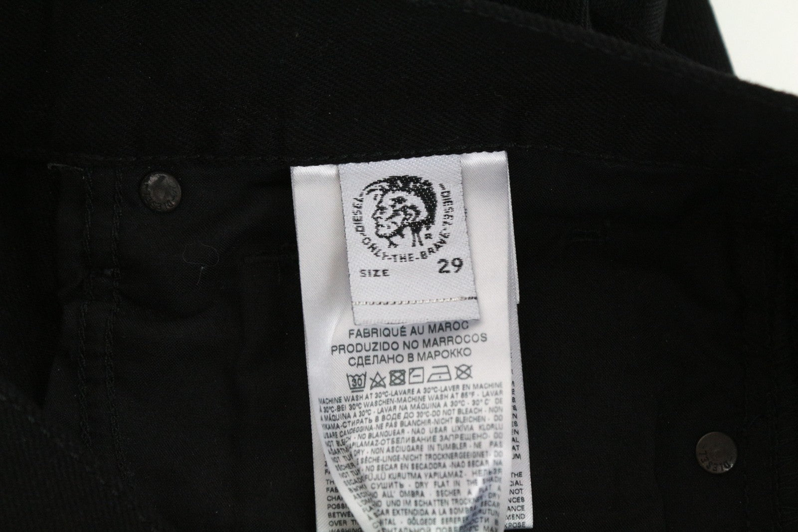 DIESEL Mharky 084WR Men's Jeans W29 L30 Black Distressed Slim Skinny Fit Cotton