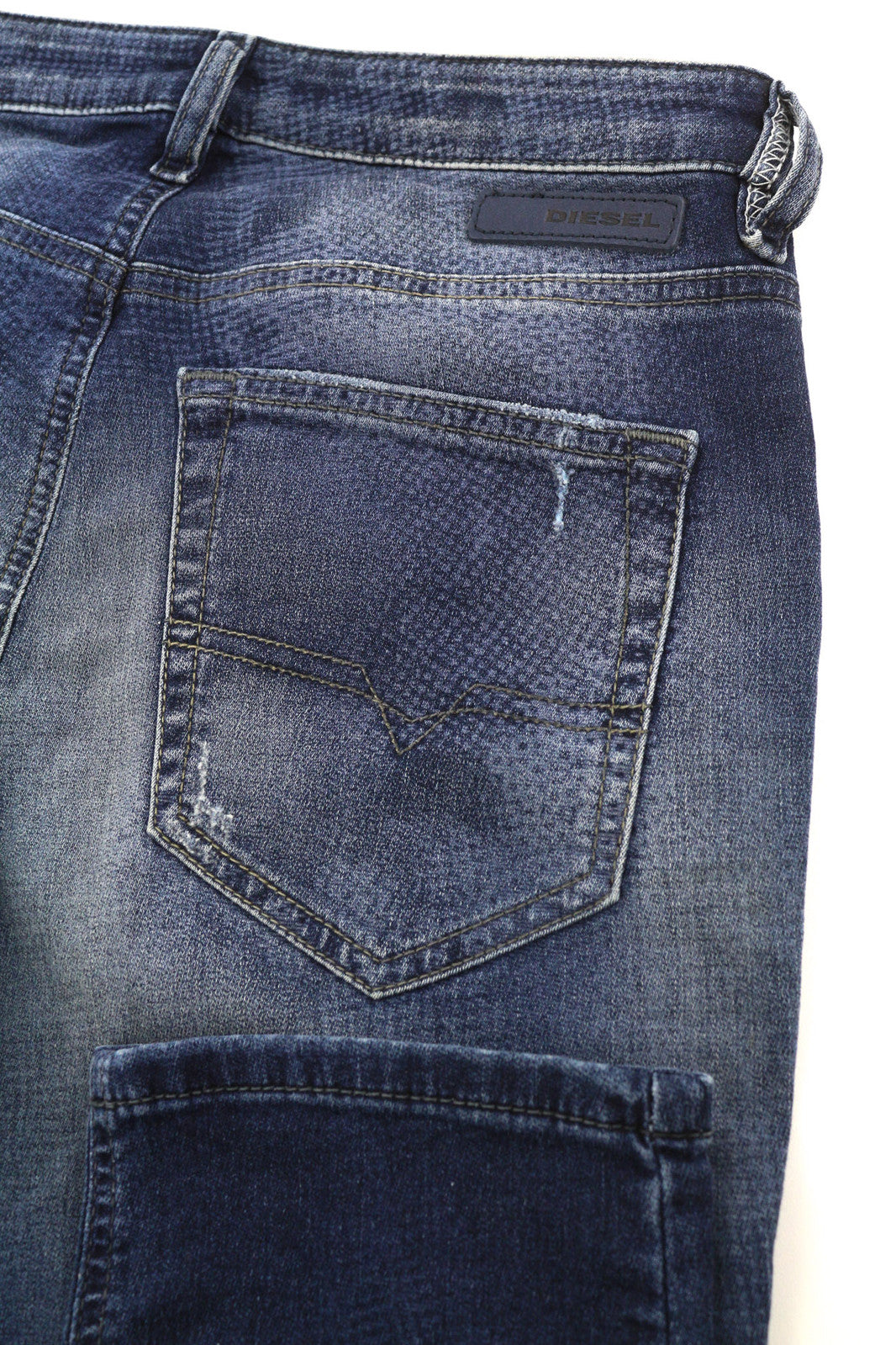 DIESEL Rizzo-Ne 0666W Women Jeans W23 Jogg Sweat Ripped Distress Blue RRP€250