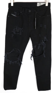 DIESEL Mharky 084WR vyriški džinsai W29 L30 Slim Skinny Fit medvilniniai juodi džinsai 