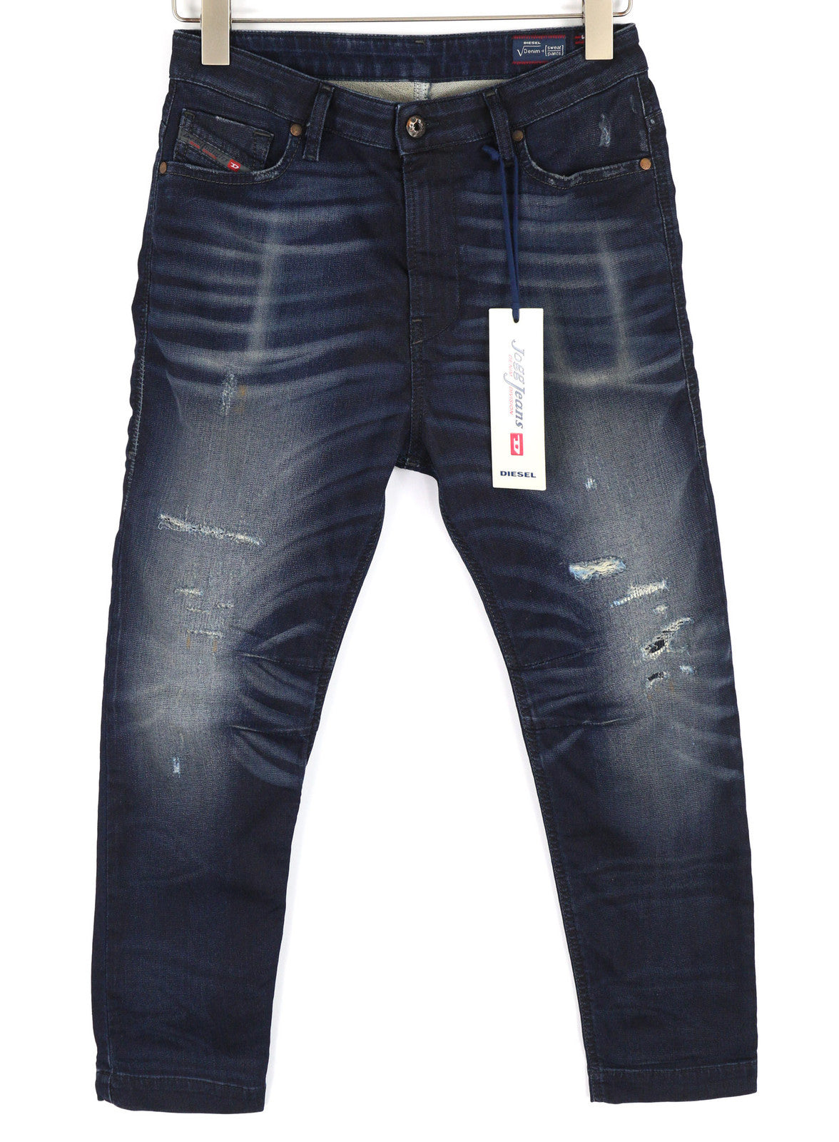 DIESEL Eazee-Ne 0662K Women Jeans W25 Jogg Sweat Ripped Distress Slim RRP€235