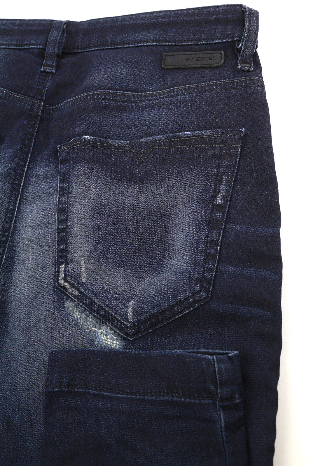 DIESEL Eazee-Ne 0662K Women Jeans W25 Jogg Sweat Ripped Distress Slim RRP€235