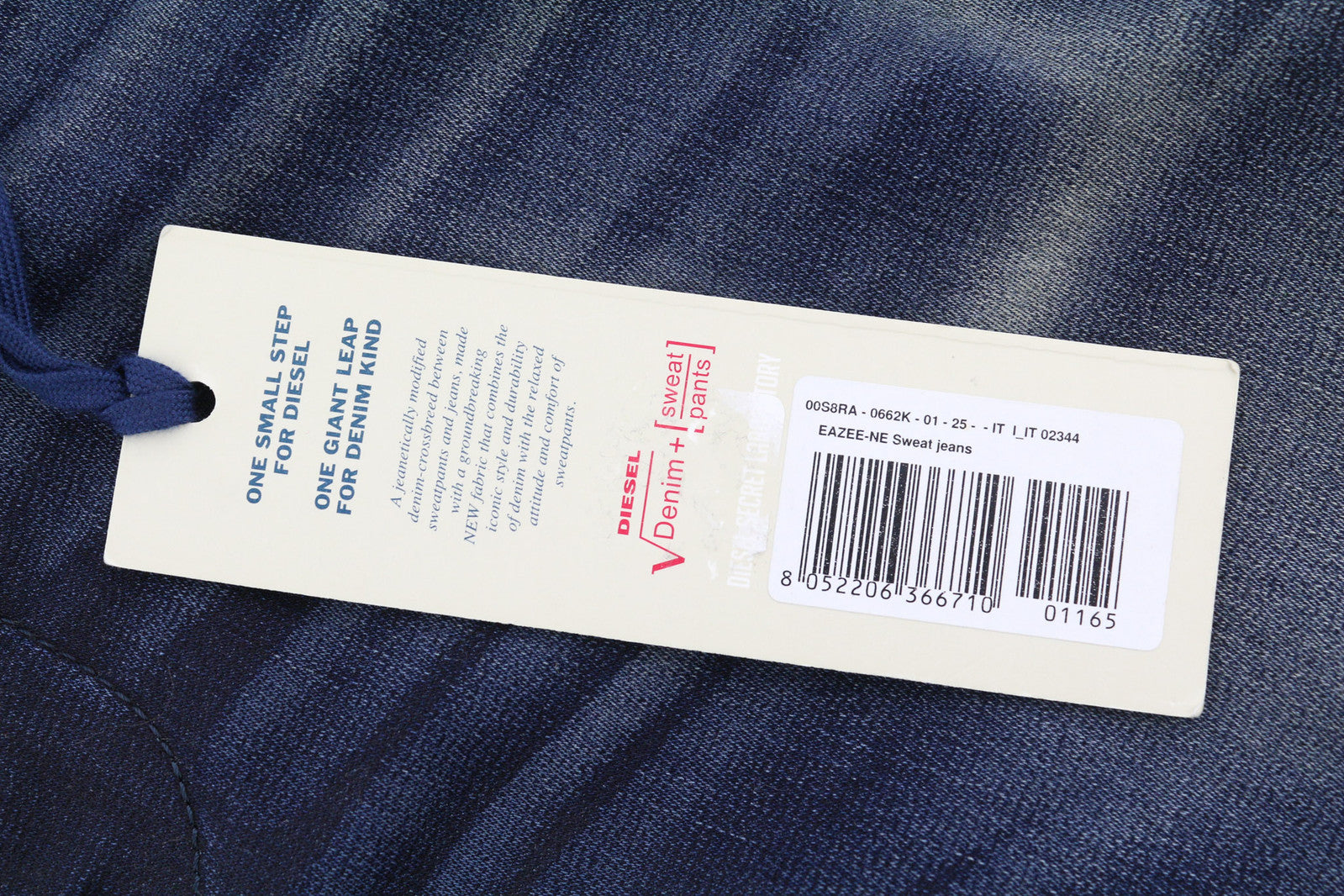 DIESEL Eazee-Ne 0662K Women Jeans W25 Jogg Sweat Ripped Distress Slim RRP€235