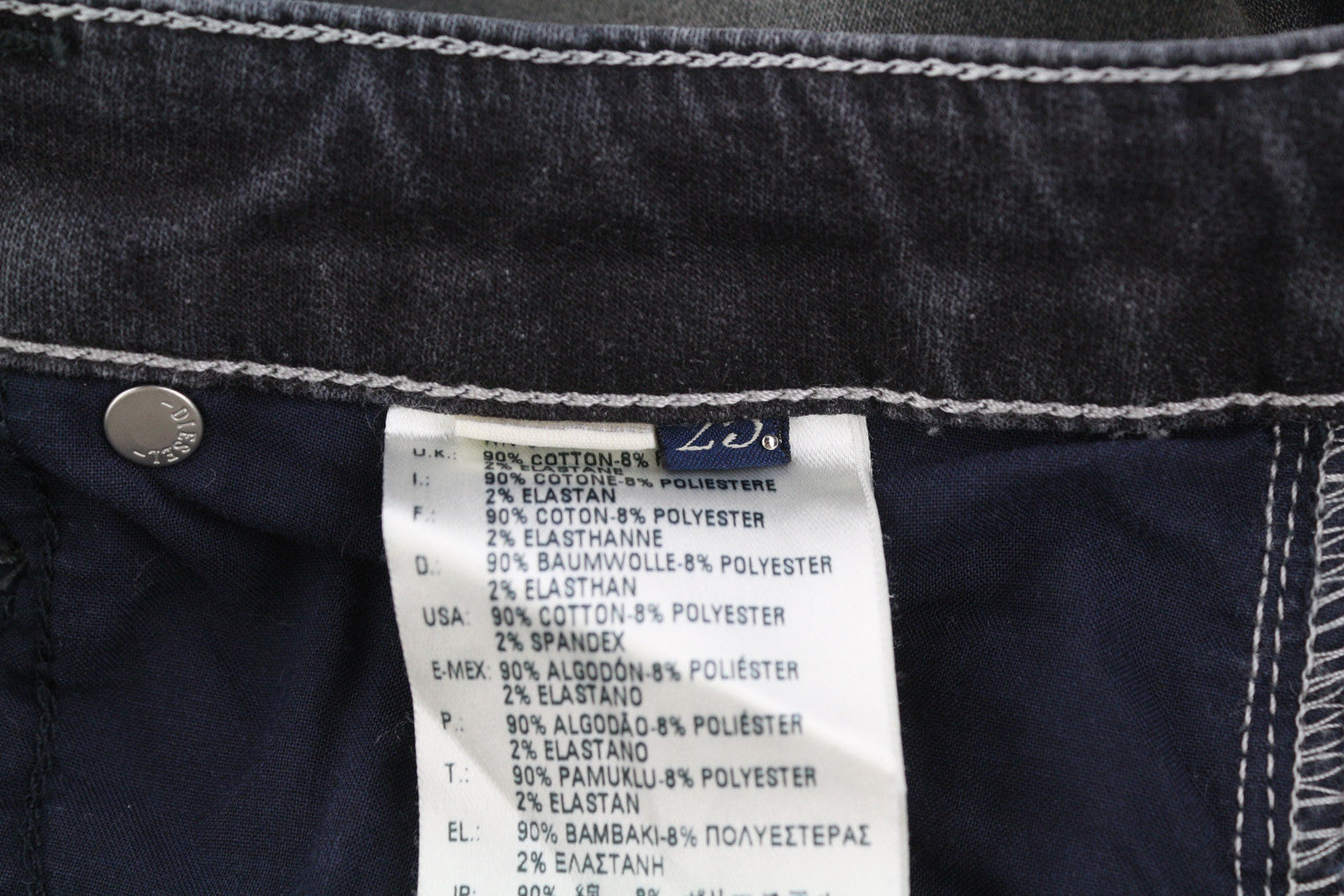 DIESEL Eazee-Ne 0835B Women Jeans W25 Jogg Sweat Ripped Distress Slim RRP€200