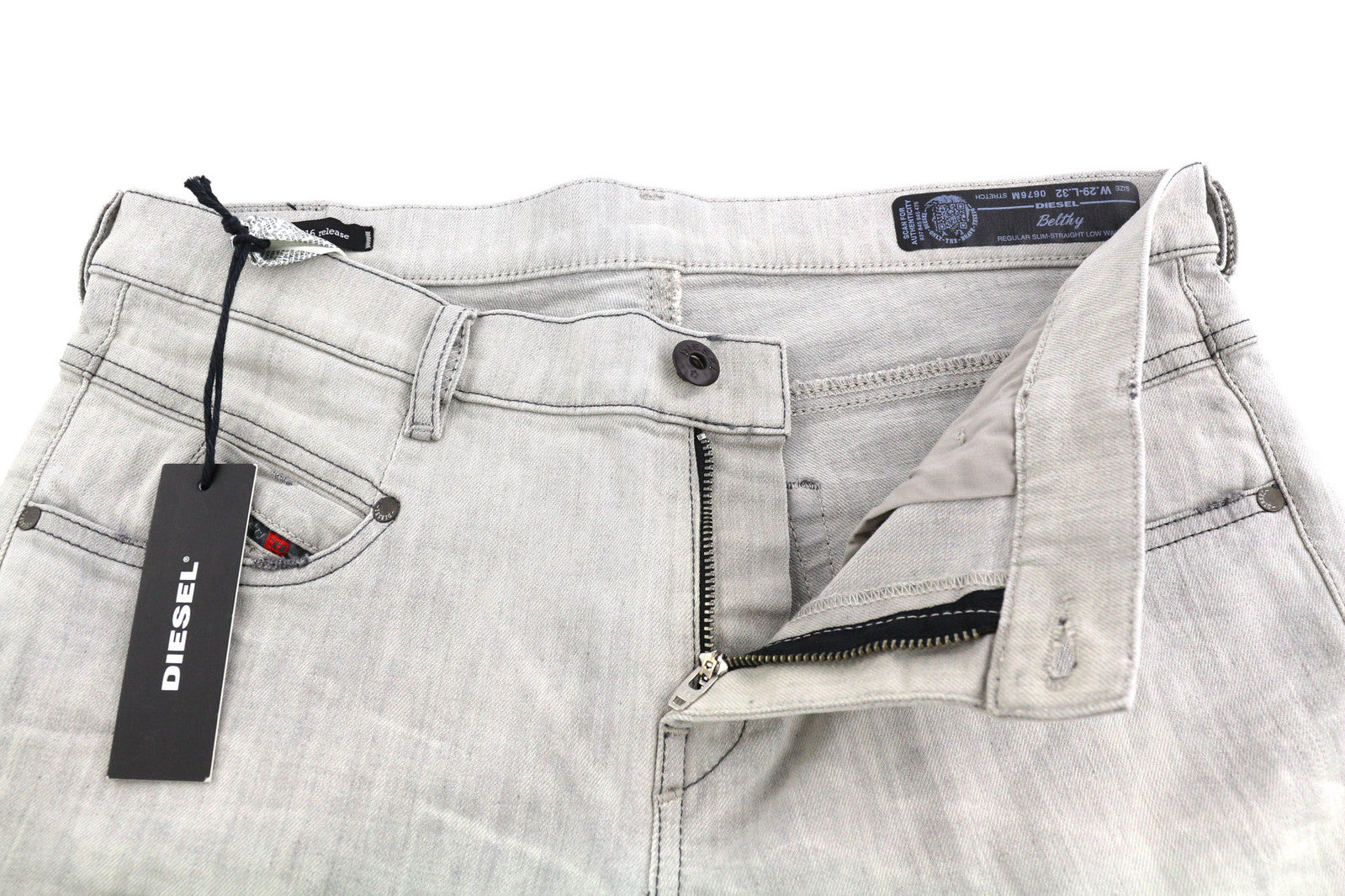 DIESEL D.N.A. Belthy 0676M Women Jeans W29/L32 Regular Slim Straight Low RRP€180