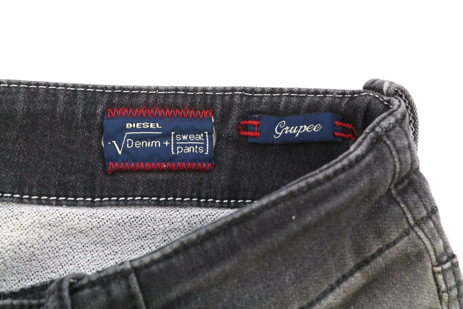 DIESEL Grupee-Ne 0835B Women Jeans W25 Jogg Denim Sweat Skinny Fit Washed Black