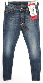 DIESEL D-Amny 069GC vyriški džinsai W27 L32 aptempti, mėlyni, tamprūs, skalbti medvilniniai džinsai 