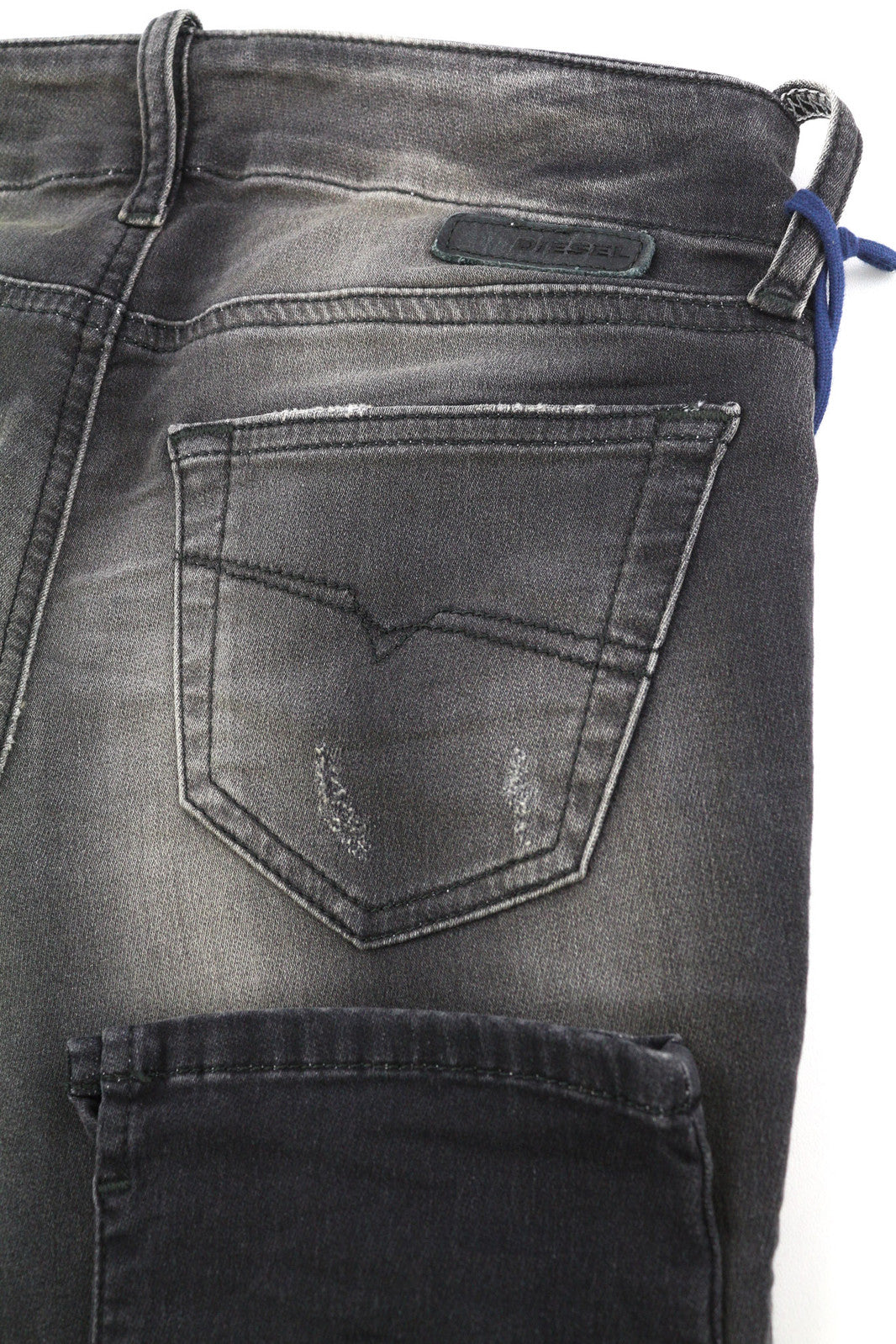 DIESEL Grupee-Ne 0835B Women Jeans W25 Jogg Denim Sweat Skinny Fit Washed Logo