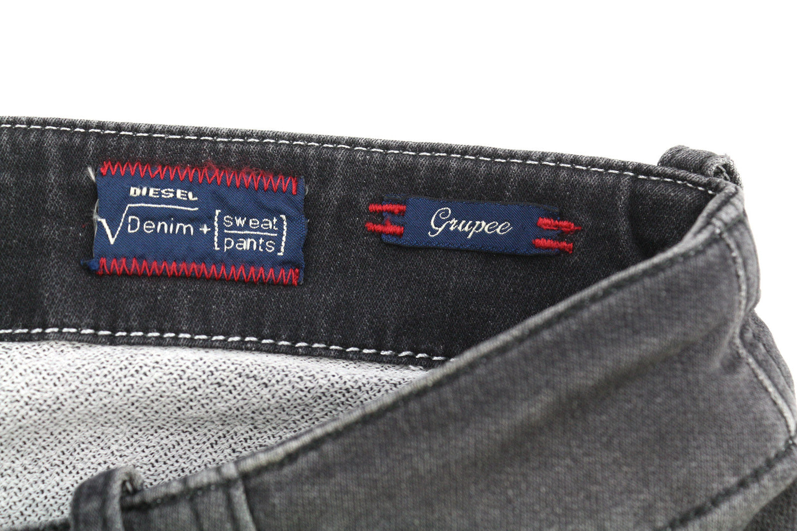 DIESEL Grupee-Ne 0835B Women Jeans W25 Jogg Denim Sweat Skinny Fit Washed Logo