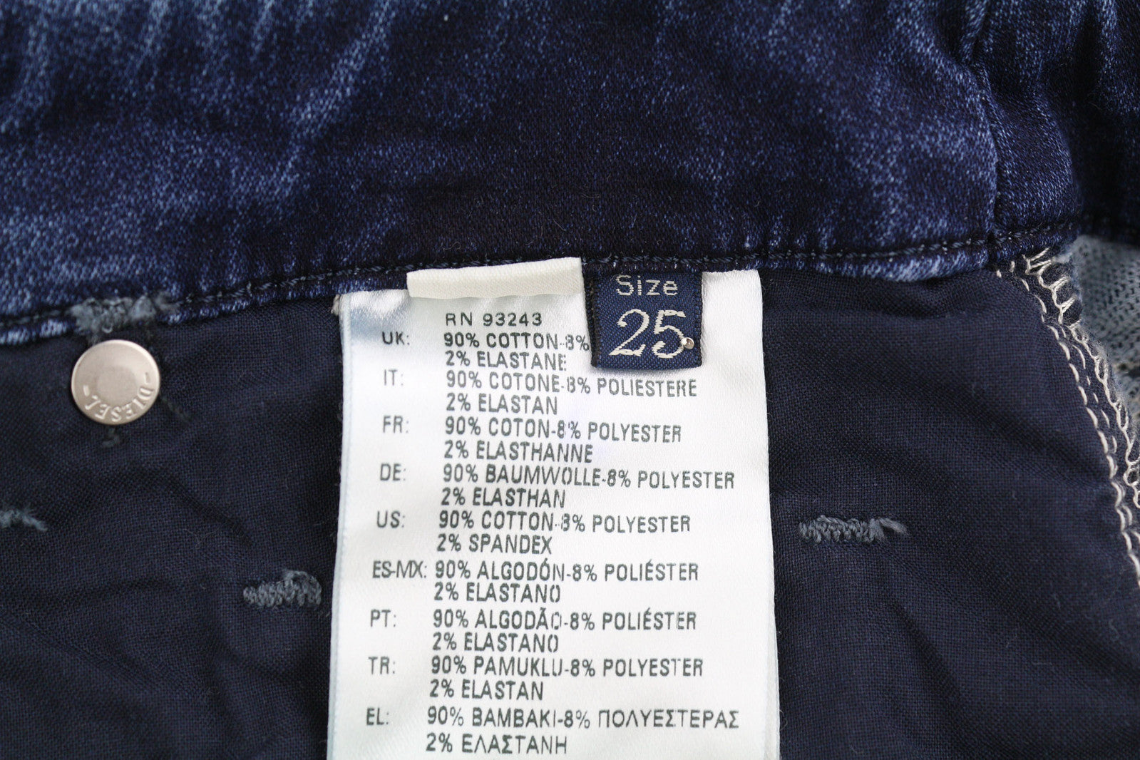 DIESEL Grupee-Ne 0662L Women Jeans W25 Jogg Denim Sweat Skinny Fit Blue RRP€250