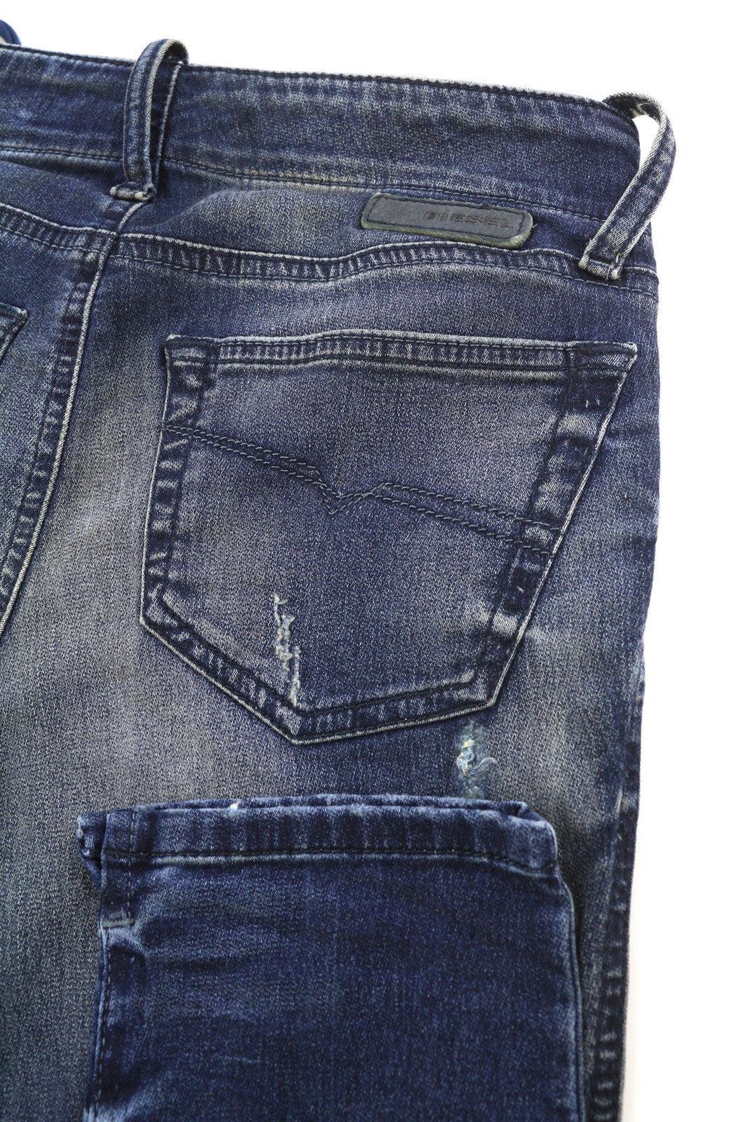 DIESEL Grupee-Ne 0662L Women Jeans W23 Jogg Denim Sweat Skinny Fit Blue RRP€250