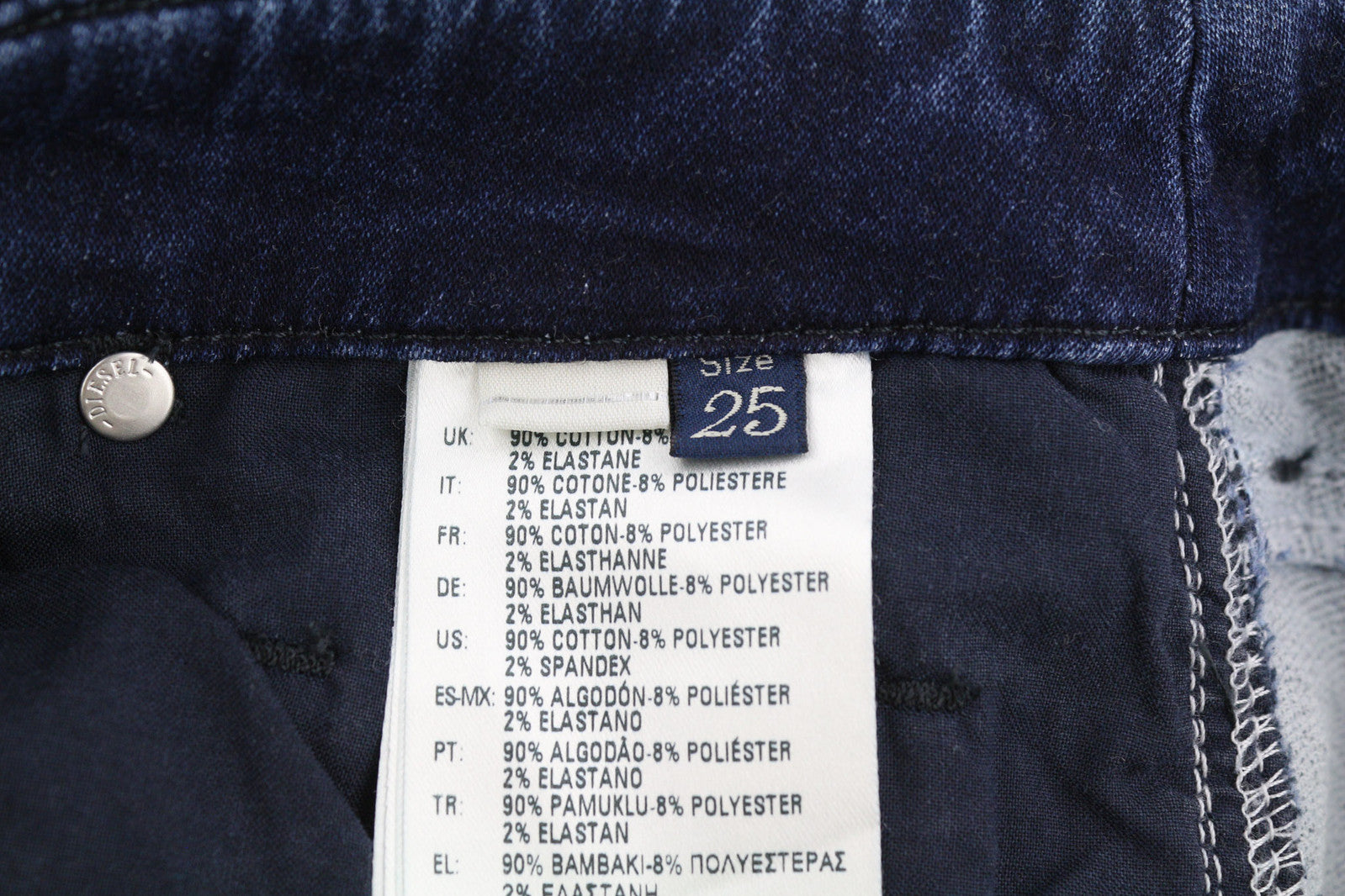 DIESEL Grupee-Ne 0666W Women Jeans W25 Jogg Denim Sweat Skinny Fit Washed Blue