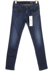 DIESEL Grupee-Ne 0842W Women Jeans W25 Jogg Denim Sweat Skinny Fit Washed Blue