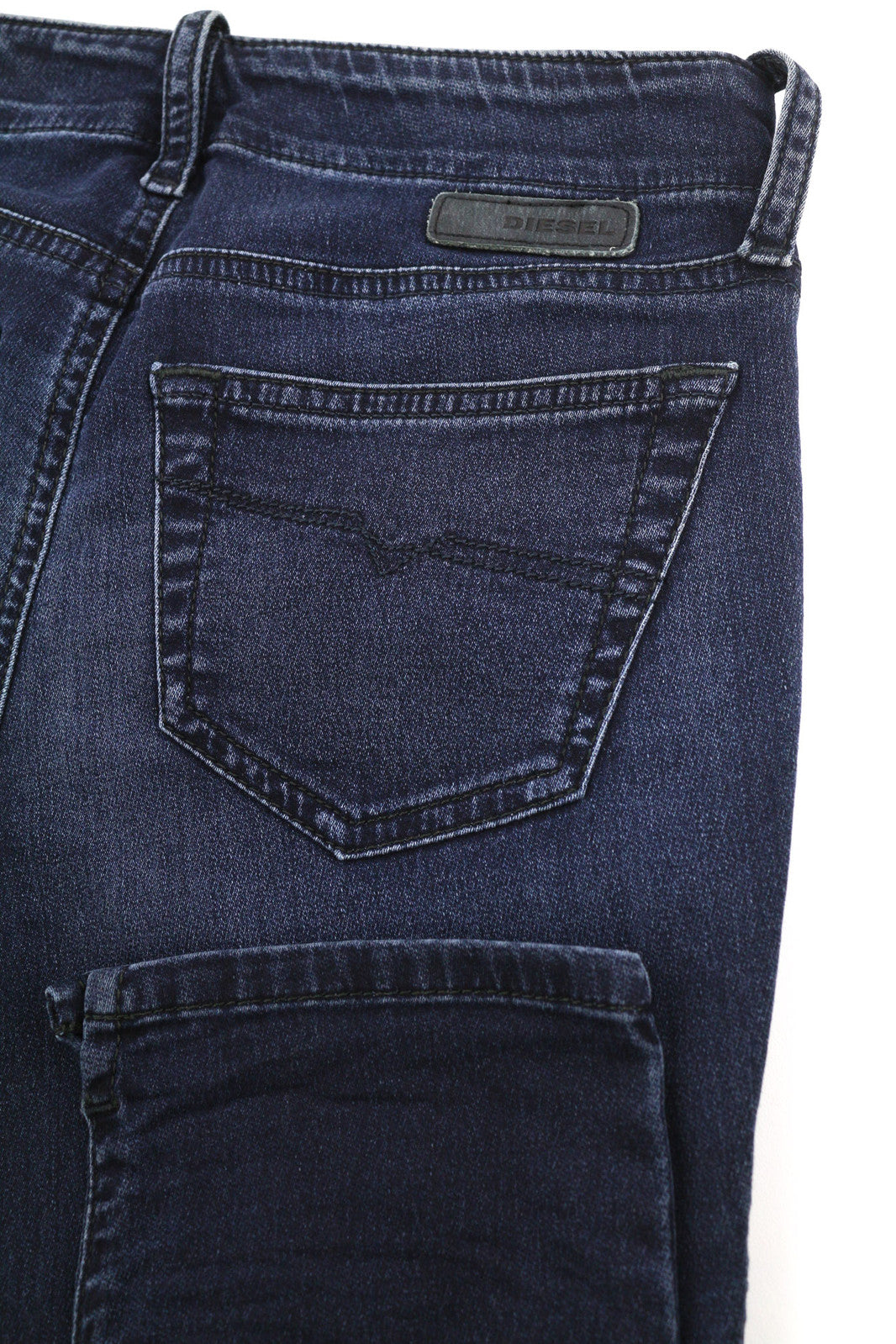 DIESEL Grupee-Ne 0842W Women Jeans W25 Jogg Denim Sweat Skinny Fit Washed Blue