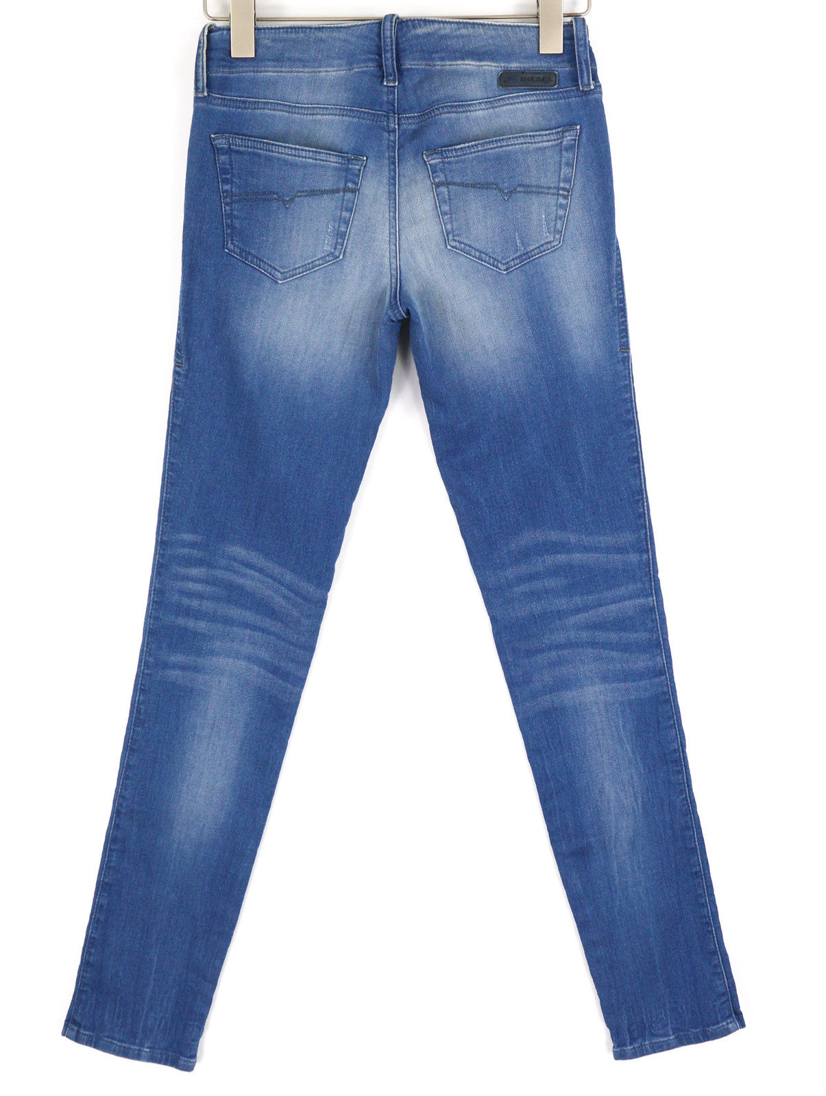 DIESEL Grupee-Ne 0837T Women Jeans W25 Jogg Denim Sweat Skinny Fit Washed Blue