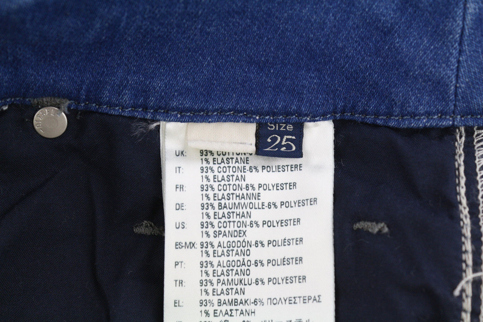 DIESEL Grupee-Ne 0837T Women Jeans W25 Jogg Denim Sweat Skinny Fit Washed Blue