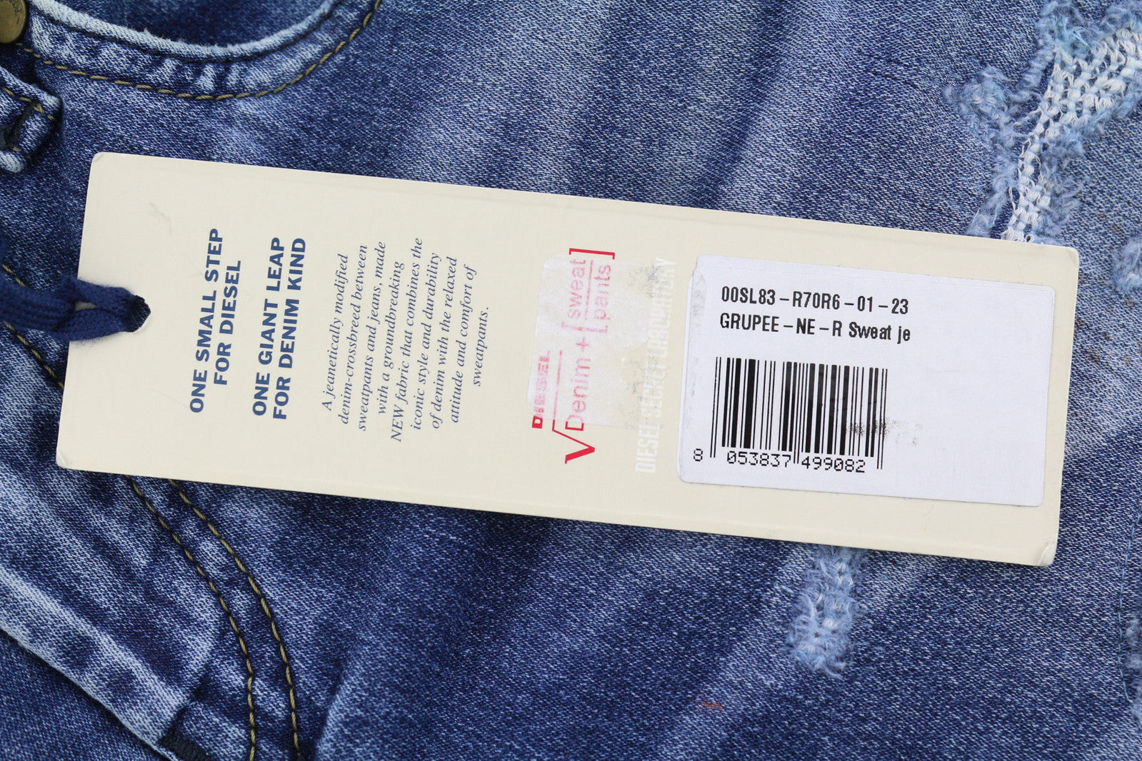 DIESEL Grupee-Ne 0607U Women Jeans W23 Jogg Denim Sweat Skinny Fit Blue RRP€250