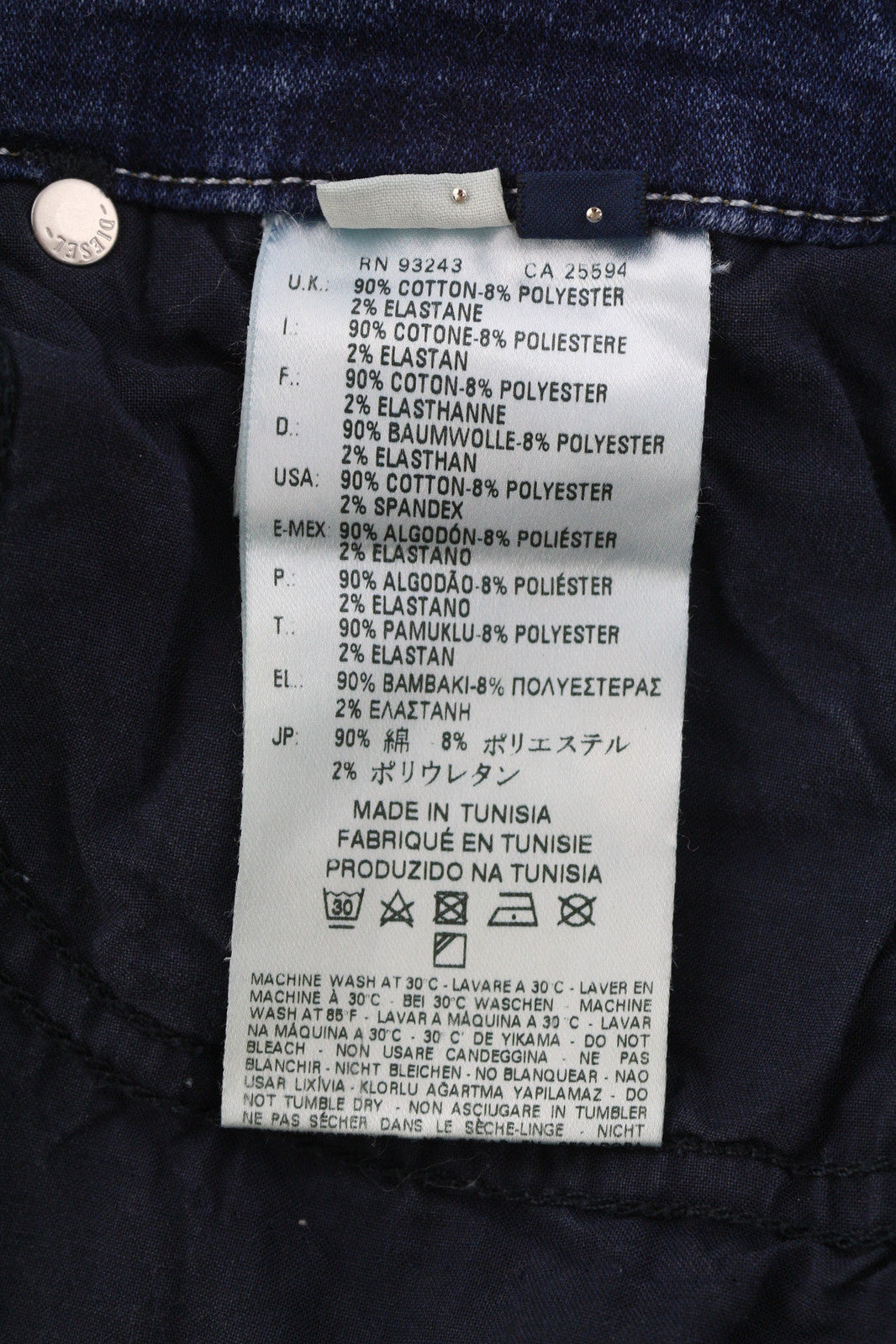 DIESEL Grupee-Ne 0607U Women Jeans W23 Jogg Denim Sweat Skinny Fit Blue RRP€250