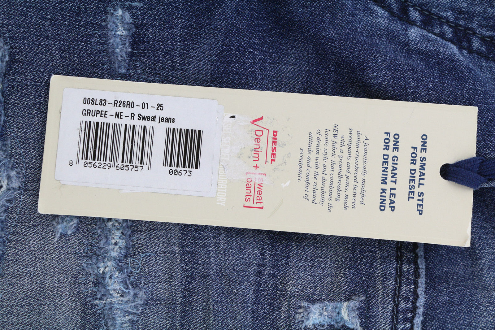 DIESEL Grupee-Ne 0662L Women Jeans W25 Jogg Denim Sweat Skinny Fit RRP€250