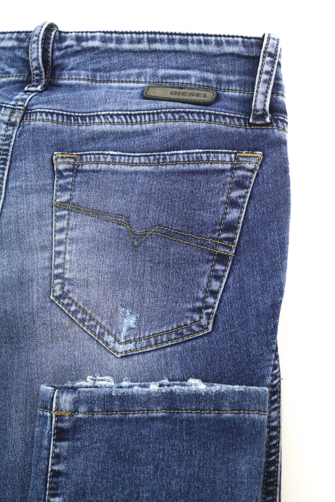 DIESEL Grupee-Ne 0607U Women Jeans W25 Jogg Denim Sweat Skinny Washed RRP€250