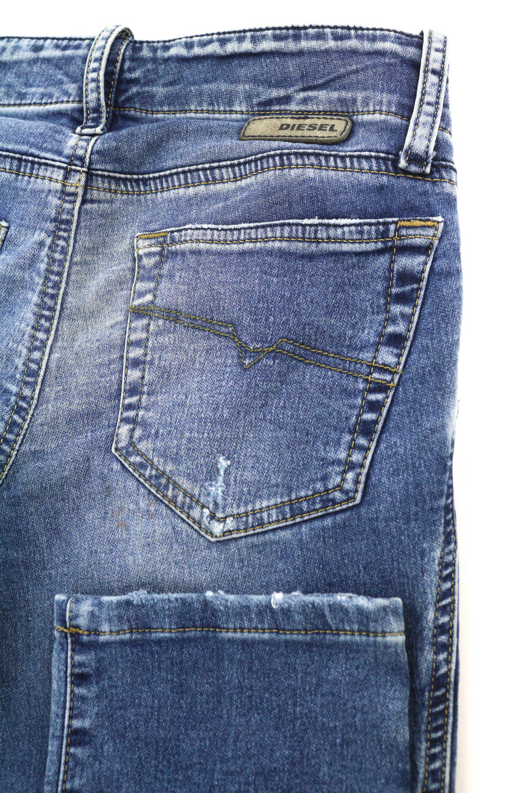 DIESEL Grupee-Ne 0607U Women Jeans W23 Jogg Denim Sweat Skinny Fit Logo RRP€250