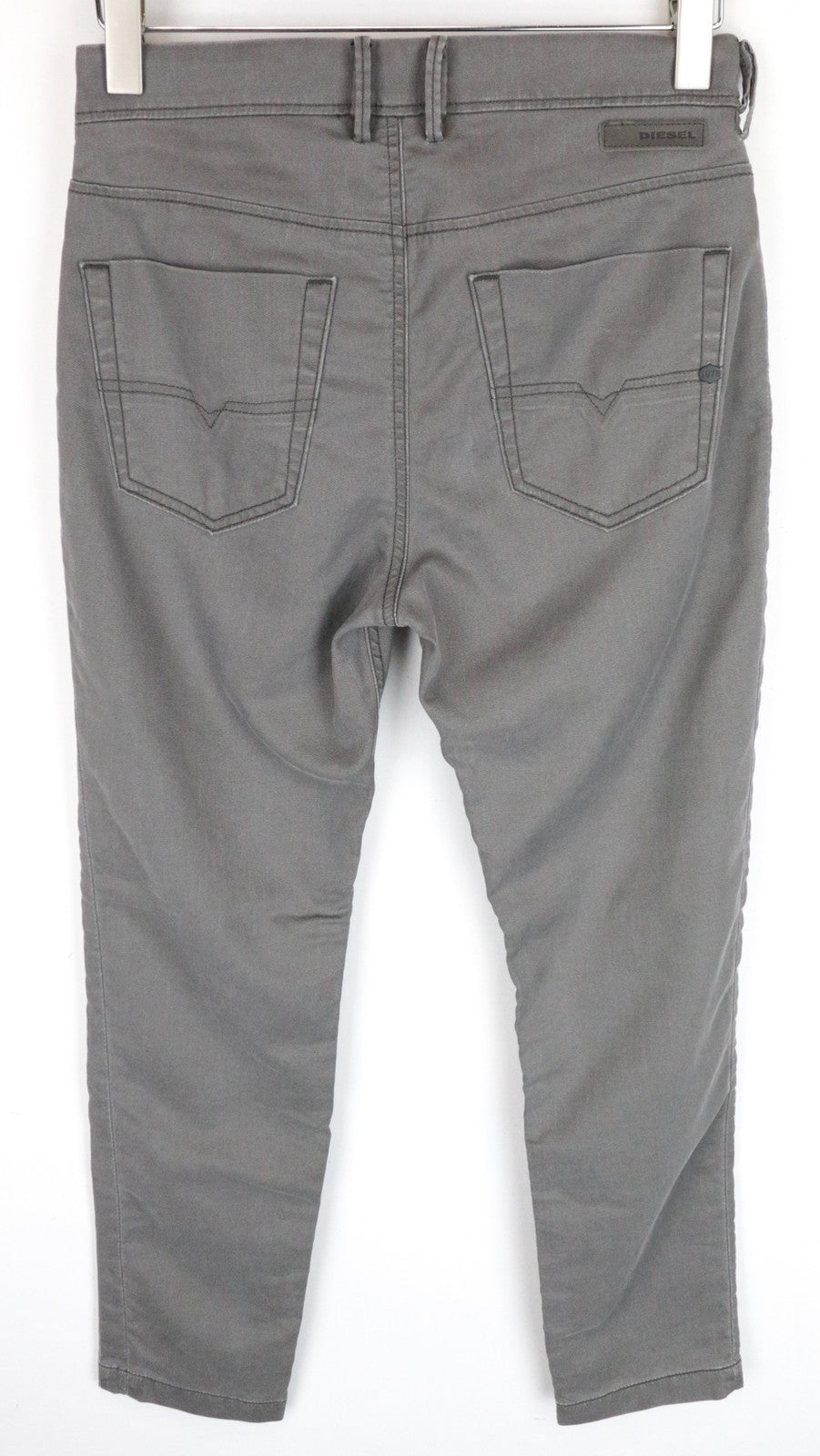 DIESEL Chino-M-NE 0685E vyriški džinsai W28 Sweat Jogg Slim Fit pilki su tampriomis klostėmis 