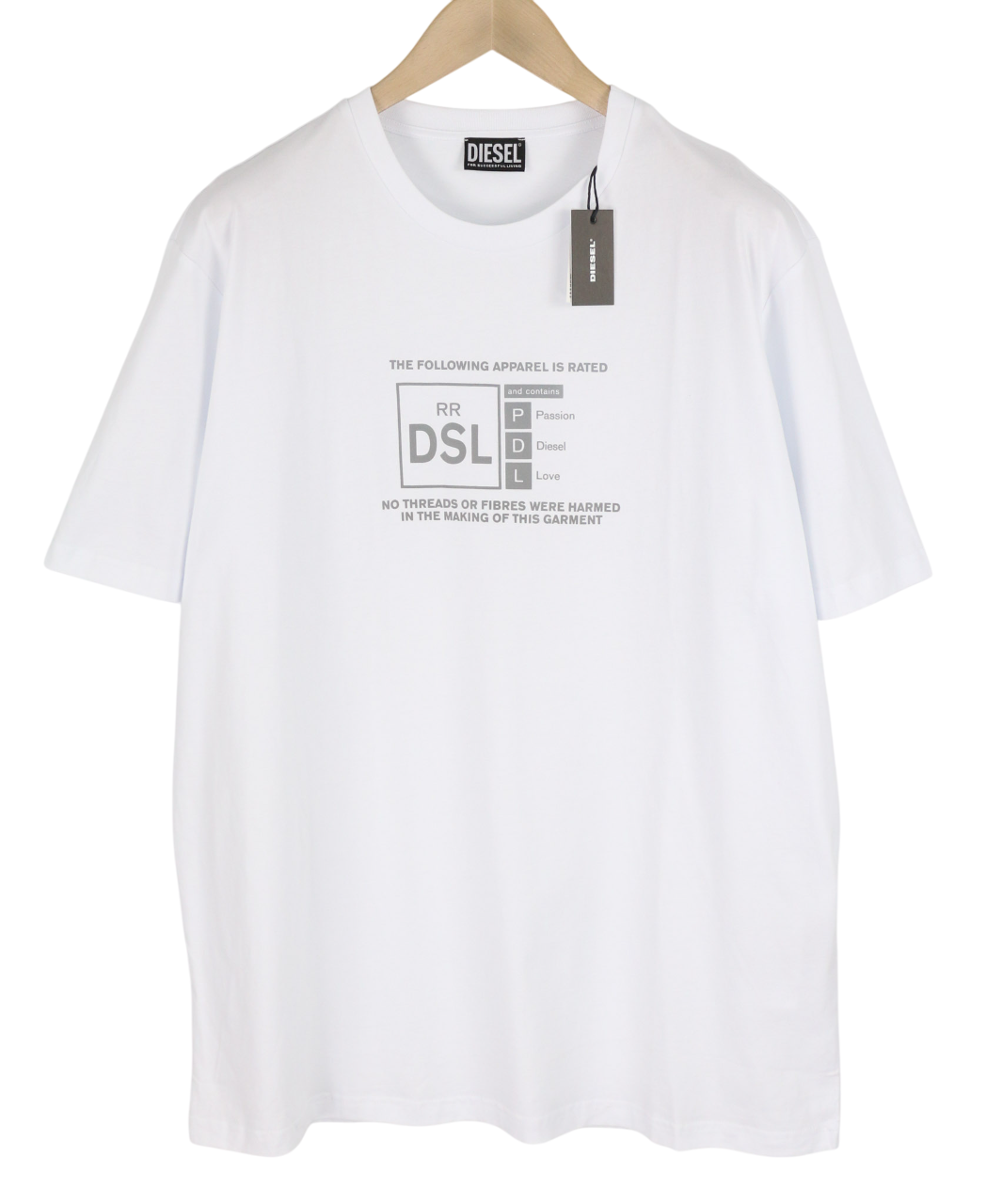 DIESEL T-Just-A35 mens T-Shirt 2XL Short sleeved Crew Neck Front  Tricot Light