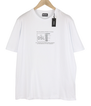 DIESEL T-Just-A35 mens T-Shirt XL Short sleeved Crew Neck Front  Tricot White