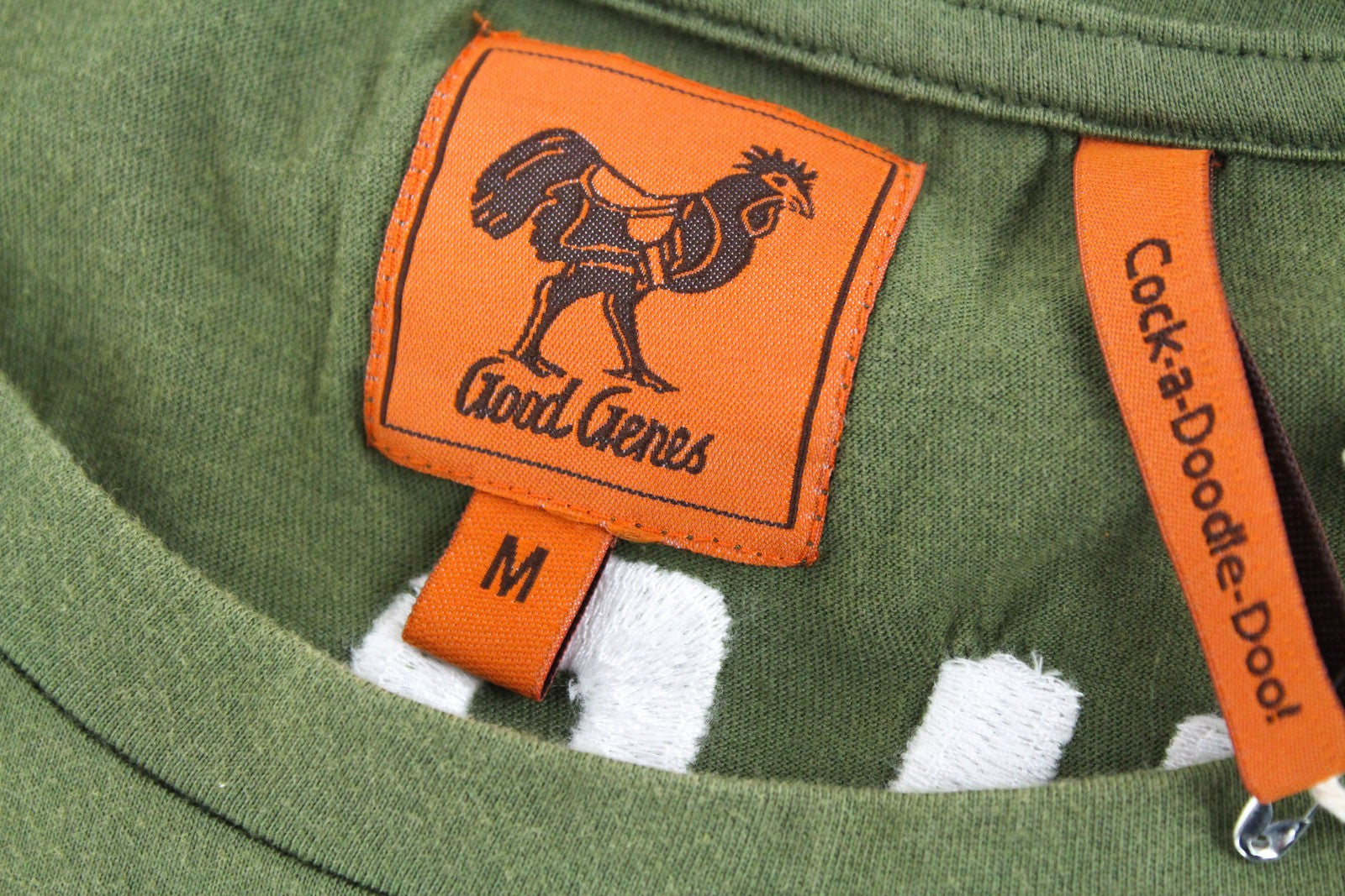 GOOD GENES mens T-Shirt M Green  Cotton Round Neck Short Sleeved Style