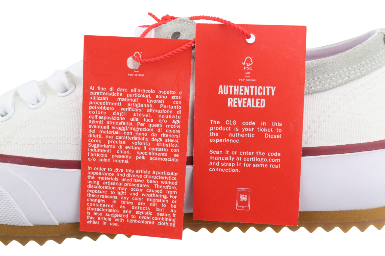 DIESEL S-Principia žemakulniai vyriški sportbačiai, EU42, balti, su raišteliais, RRP 185 € 