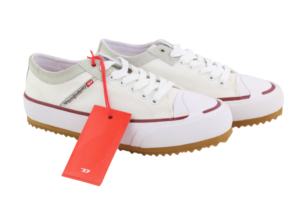 DIESEL S-Principia žemakulniai vyriški sportbačiai, EU42, balti, su raišteliais, RRP 185 € 