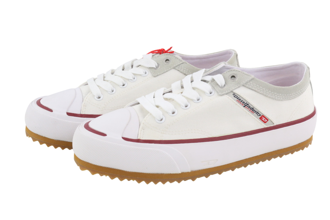 DIESEL S-Principia žemakulniai vyriški sportbačiai, EU42, balti, su raišteliais, RRP 185 € 