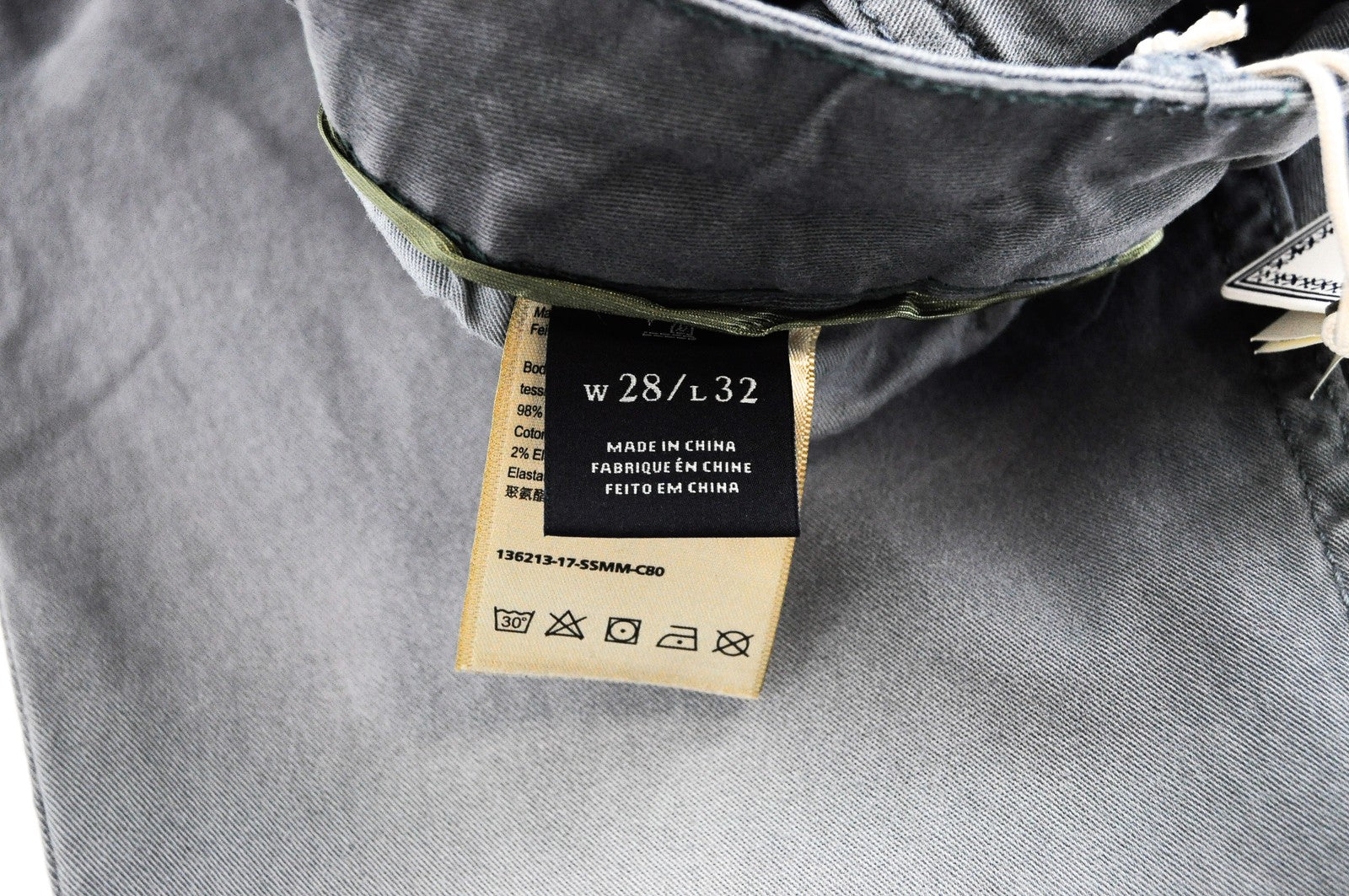 SCOTCH & SODA Pike mens Skinny Jean Style Trousers W28/L32 Grey Cotton