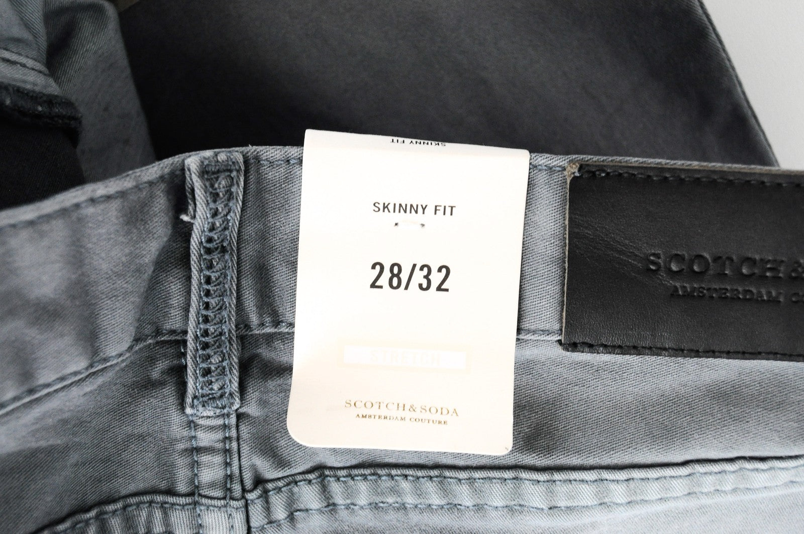 SCOTCH & SODA Pike mens Skinny Jean Style Trousers W28/L32 Grey Cotton