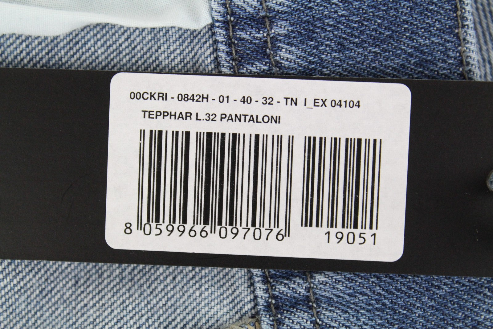 DIESEL Tepphar 0842H vyriški džinsai W40/L32 Slim morkų spalvos, skalbti, tamprūs, mėlyni 