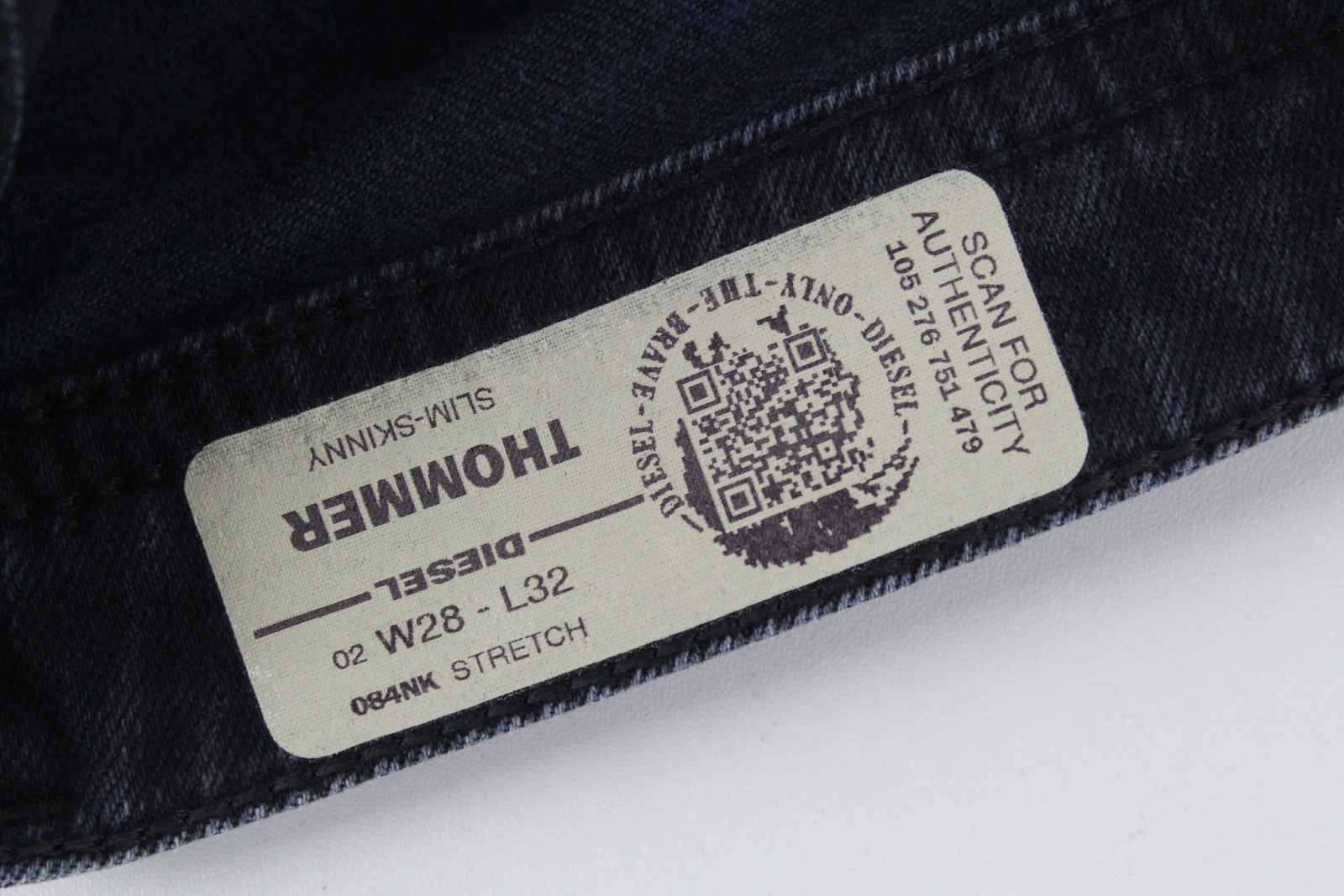 DIESEL Thommer 084NK vyriški džinsai W28/L32 Slim Skinny Navy elastinga medvilnė 