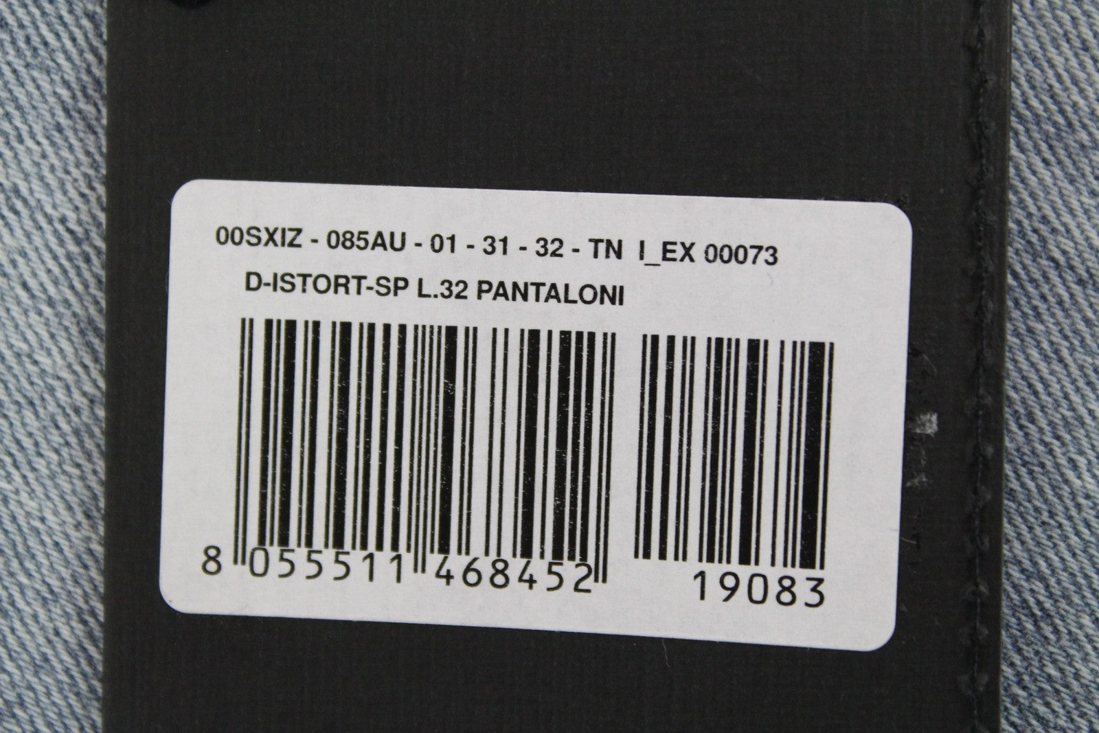 DIESEL D-Istort-SP 085AU vyriški džinsai W31/L32 aptempti, mėlyni, skalbti, tamprūs 