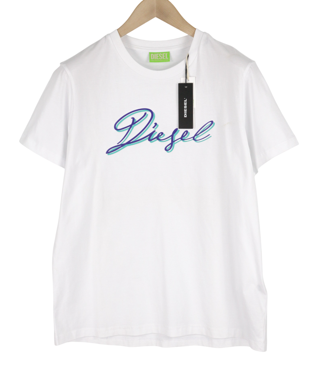 DIESEL T-Sily-K10 moteriški marškinėliai su trumpomis rankovėmis, XL dydžio, su apvalia apykakle, laisvalaikio stiliaus trikotažu. 