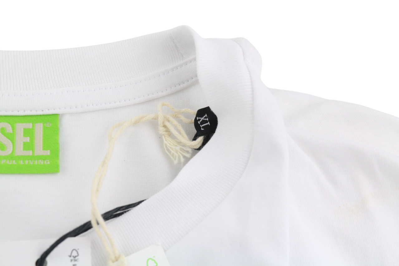 DIESEL T-Sily-K10 moteriški marškinėliai su trumpomis rankovėmis, XL dydžio, su apvalia apykakle, laisvalaikio stiliaus trikotažu. 