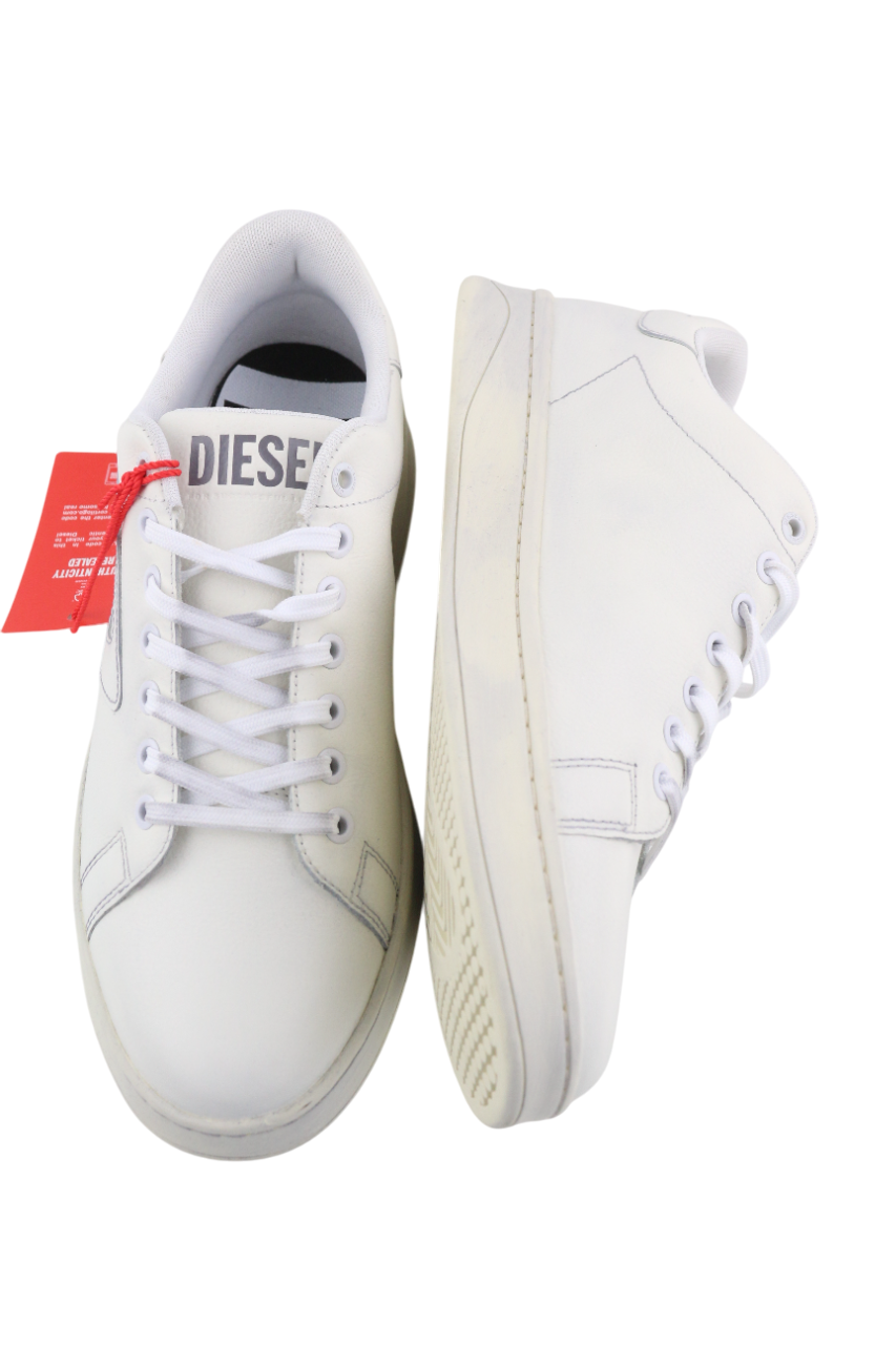 DIESEL S-Athene Low vyriški sportbačiai, EU44, balti, odiniai, suvarstomi, RRP160