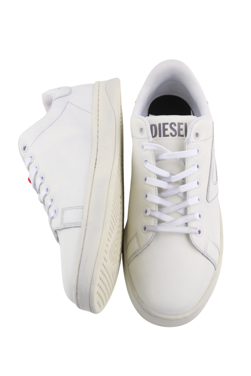 DIESEL S-Athene Low vyriški sportbačiai, EU44, balti, odiniai, suvarstomi, RRP160