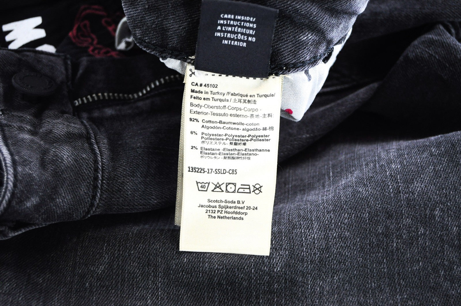 SCOTCH &amp; SODA moteriški aptempti W32/L32 pilki, dirbtinai nusausinti skalbti džinsai 