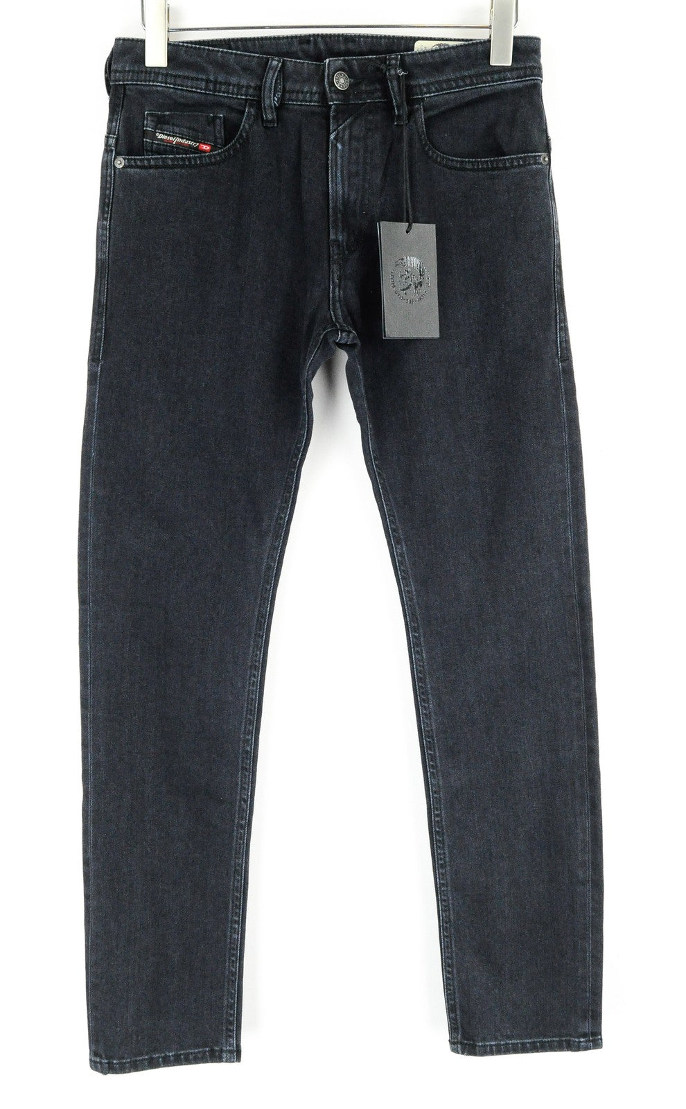 DIESEL Thommer 084NK vyriški džinsai W28/L30 Navy Ploni, elastinga medvilnė, 5 kišenės 